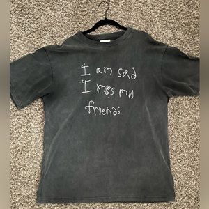 Men’s XL GALLERY DEPT “I am sad I miss my friends” t shirt